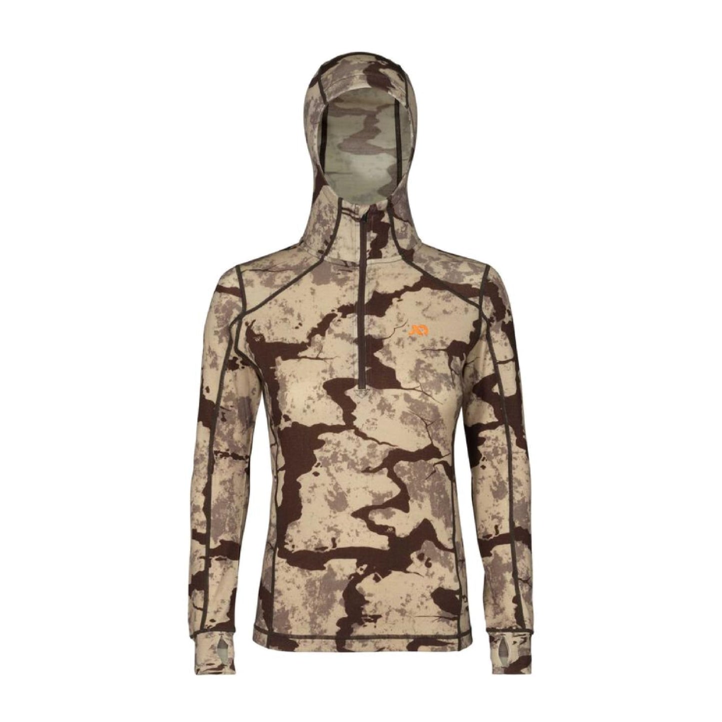 First Lite Women's Kiln Hoody - Merino Wool Midweight Camo Hunting Base Layer