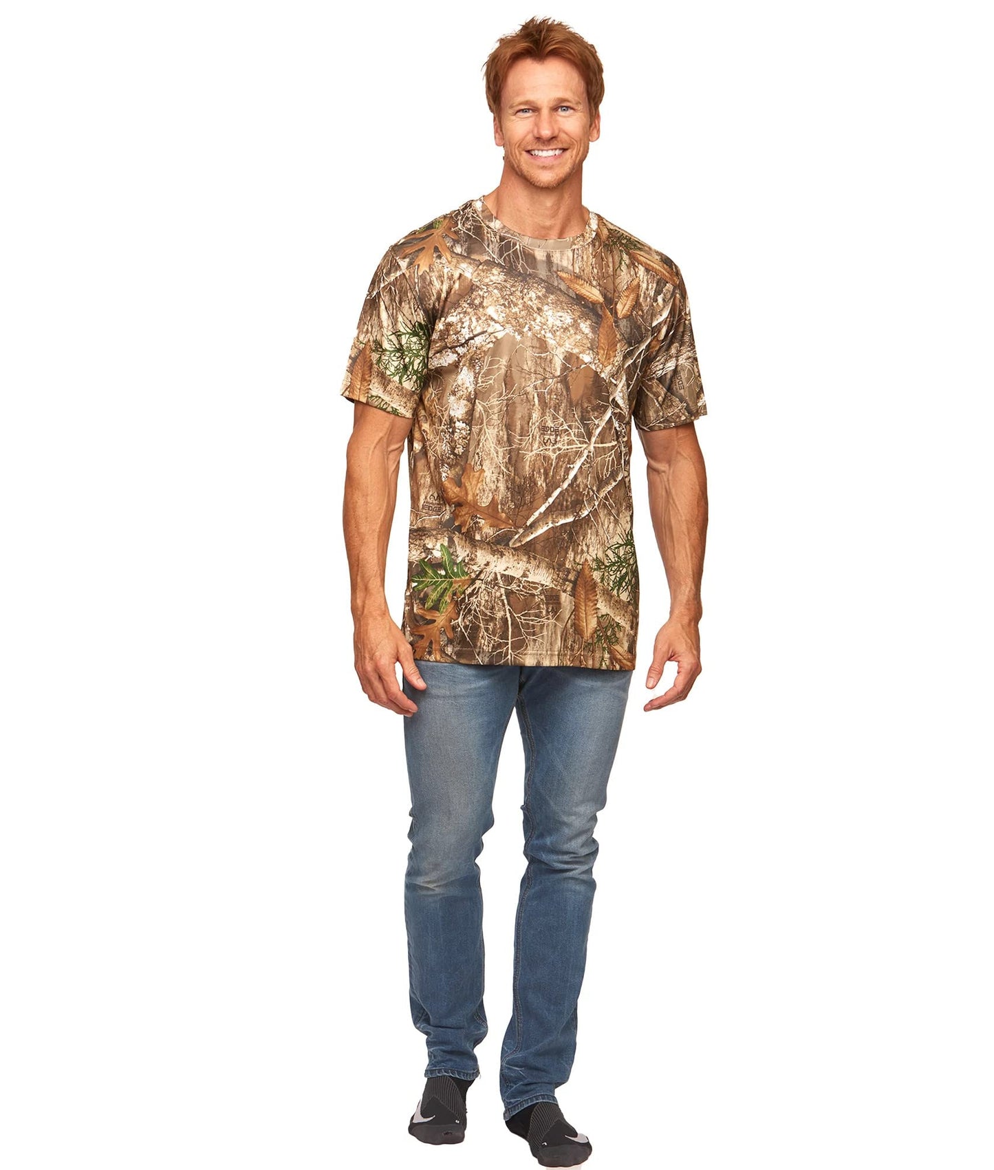 Realtree Men's Essential Camo Lightweight Performance Short Sleeve Shirt