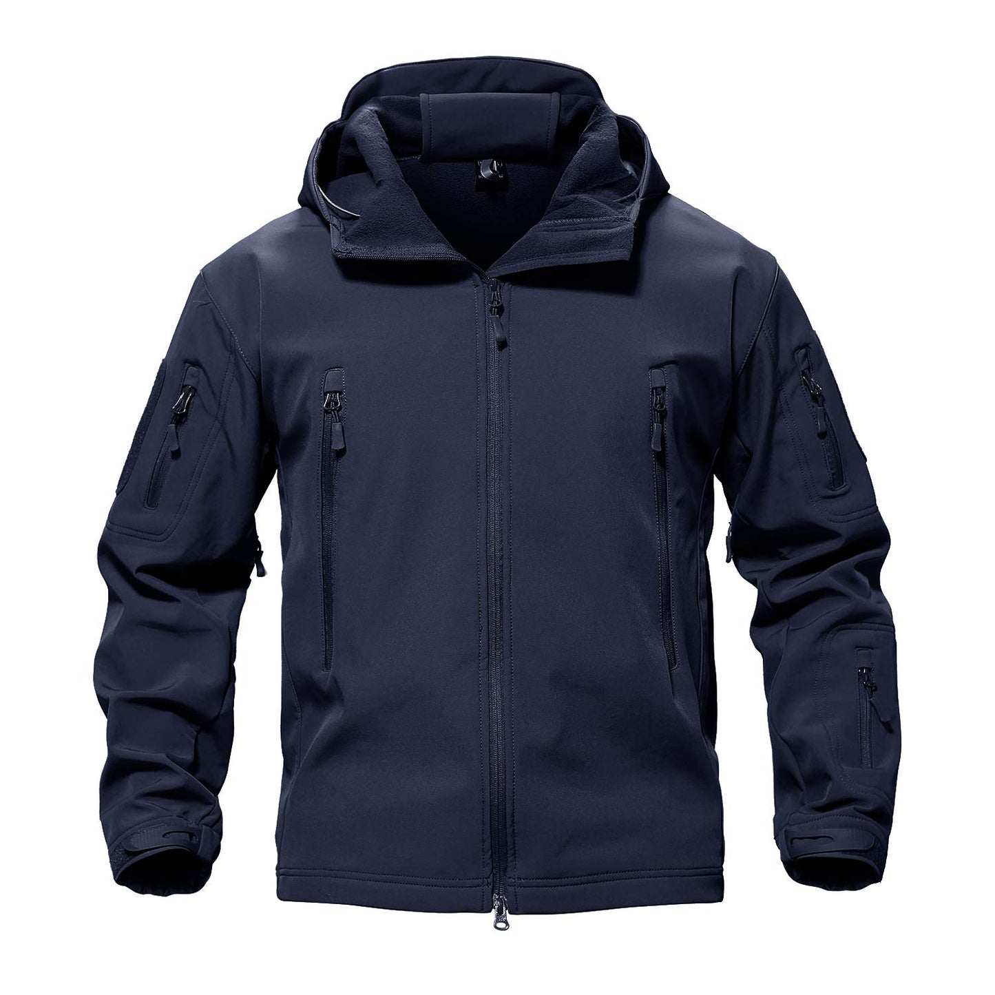 TACVASEN Men's Special Ops Military Tactical Rain Jackets Winter Warm Fleece Softshell Hooded Raincoat Snowboard