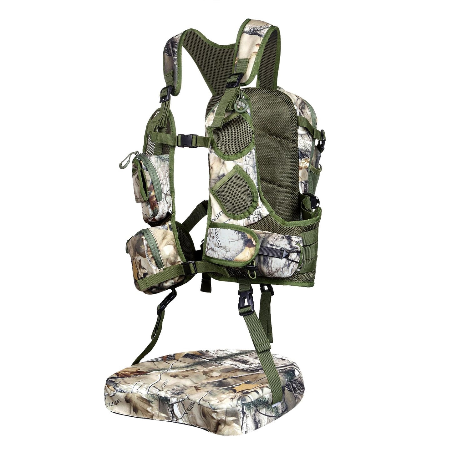 UIIHUNT Turkey Vest with Seat: Lightweight Turkey Hunting Vest with Game Pouch, Adjustable Turkey Hunting Gear Accessories