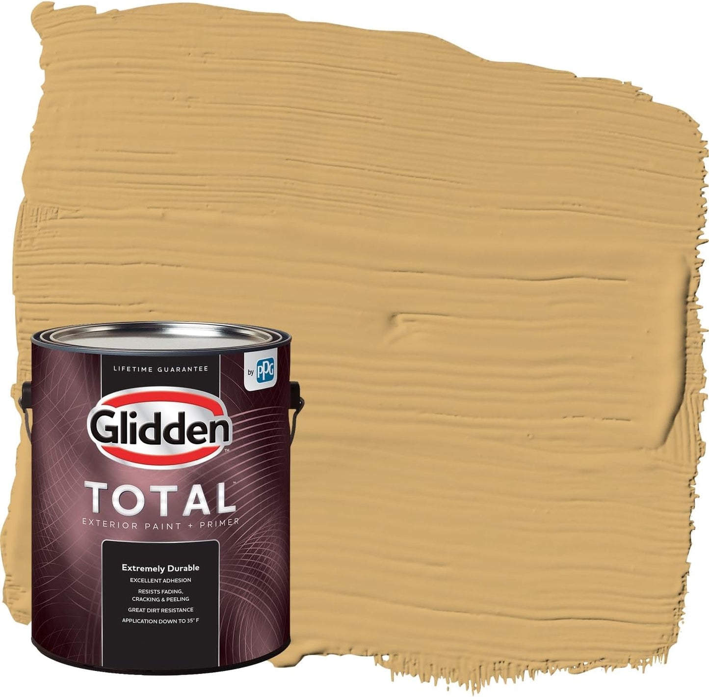 Glidden Exterior Paint + Primer: Beige/Pony Tail, One Coat, Semi-Gloss, 1-Gallon