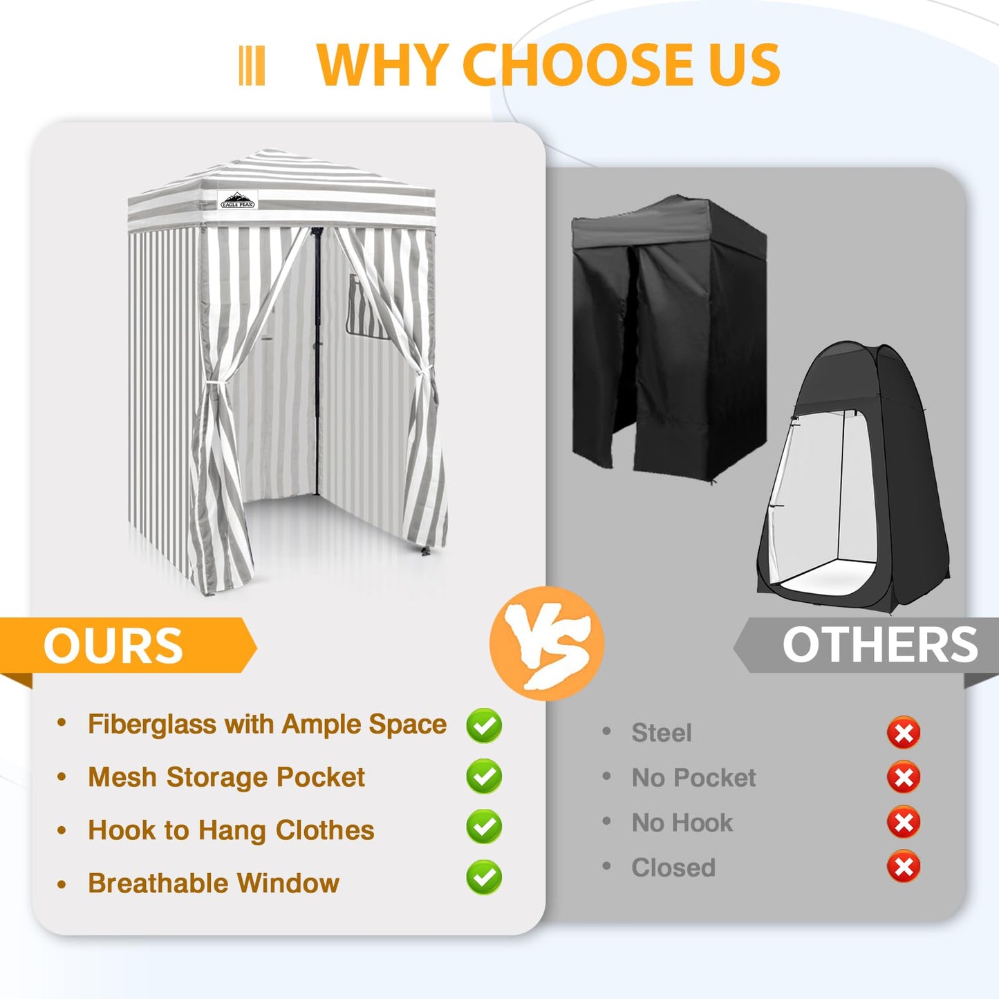 EAGLE PEAK Flex Compact 4x4 Pop-up Canopy Changing Room, Portable Dressing Room, Privacy Changing Tent for Indoor Fashion Photoshoots, Camping, or Pool, Purple