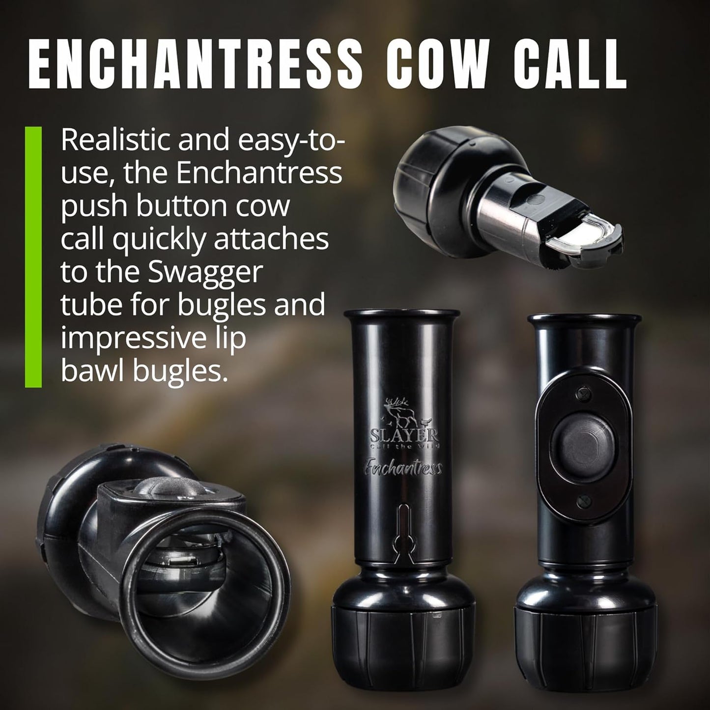The Enchantress Elk Slayer | Push Button Elk Call for Realistic Cow Elk Sounds | Call + Bugle + Extra Reed