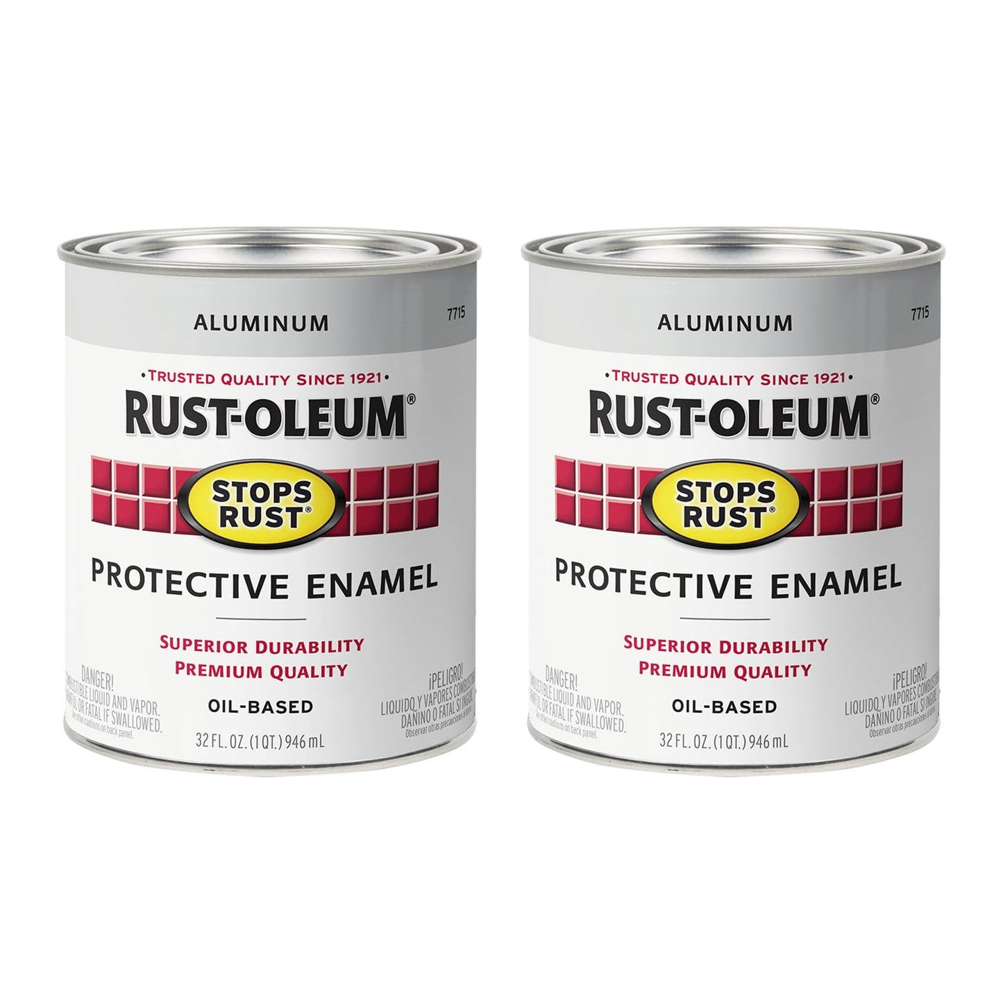 Rust-Oleum 7779502 Stops Rust Brush On Paint, Quart, Gloss Black, 32 Fl Oz (Pack of 1)