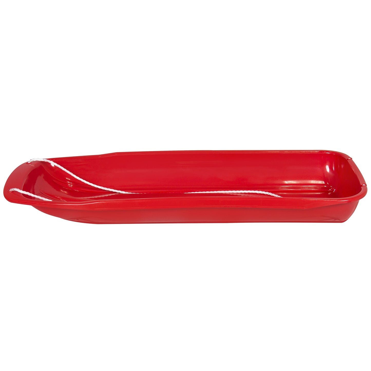 Best Choice Products 48in Kids Plastic Toboggan Snow Sled w/Pull Rope - Red