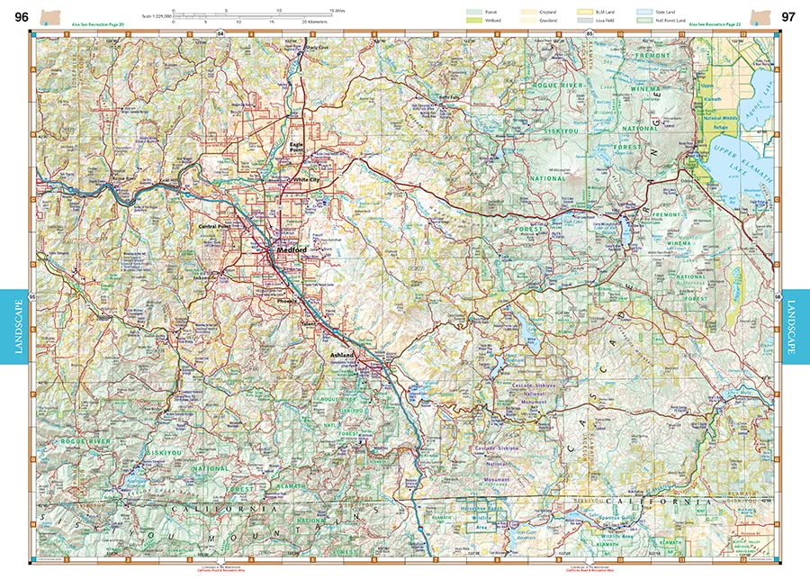 Oregon Road and Recreation Atlas - 11th Edition, 2024 (Benchmark)