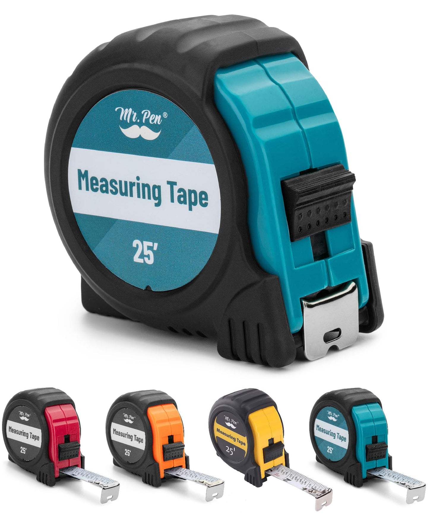Mr. Pen 25-Foot Steel Retractable Tape Measure with Easy Read Fractions