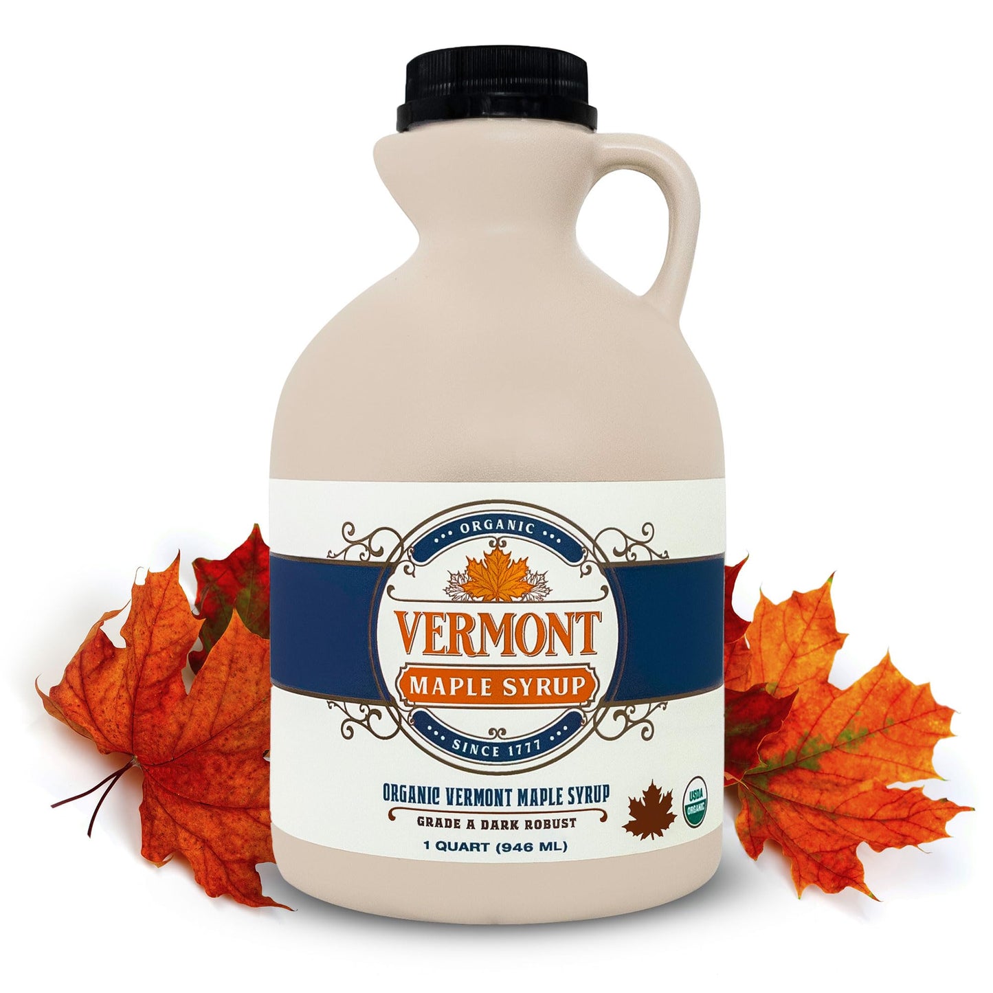 Vermont Maple Syrup - 64 oz Grade A, Golden Delicate Organic Maple Syrup - 100% Pure and Authentic Maple Syrup for Pancakes, Waffles and More - Nut free, Gluten Free, Vegan, Paleo