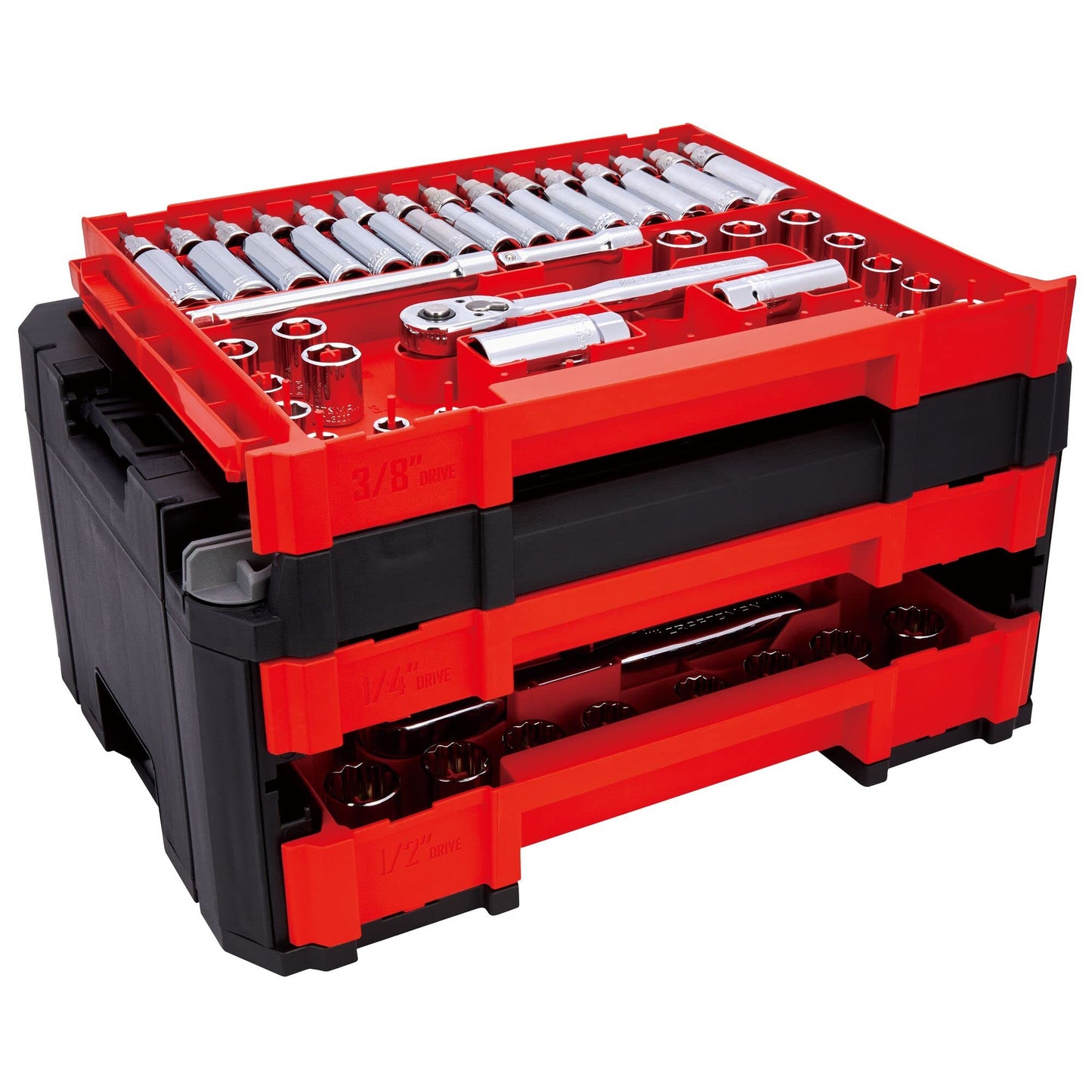 Craftsman VERSASTACK Mechanics Tool Set, 1/4 in, 3/8 in, and 1/2 in Drive, 230 Piece (CMMT45306)