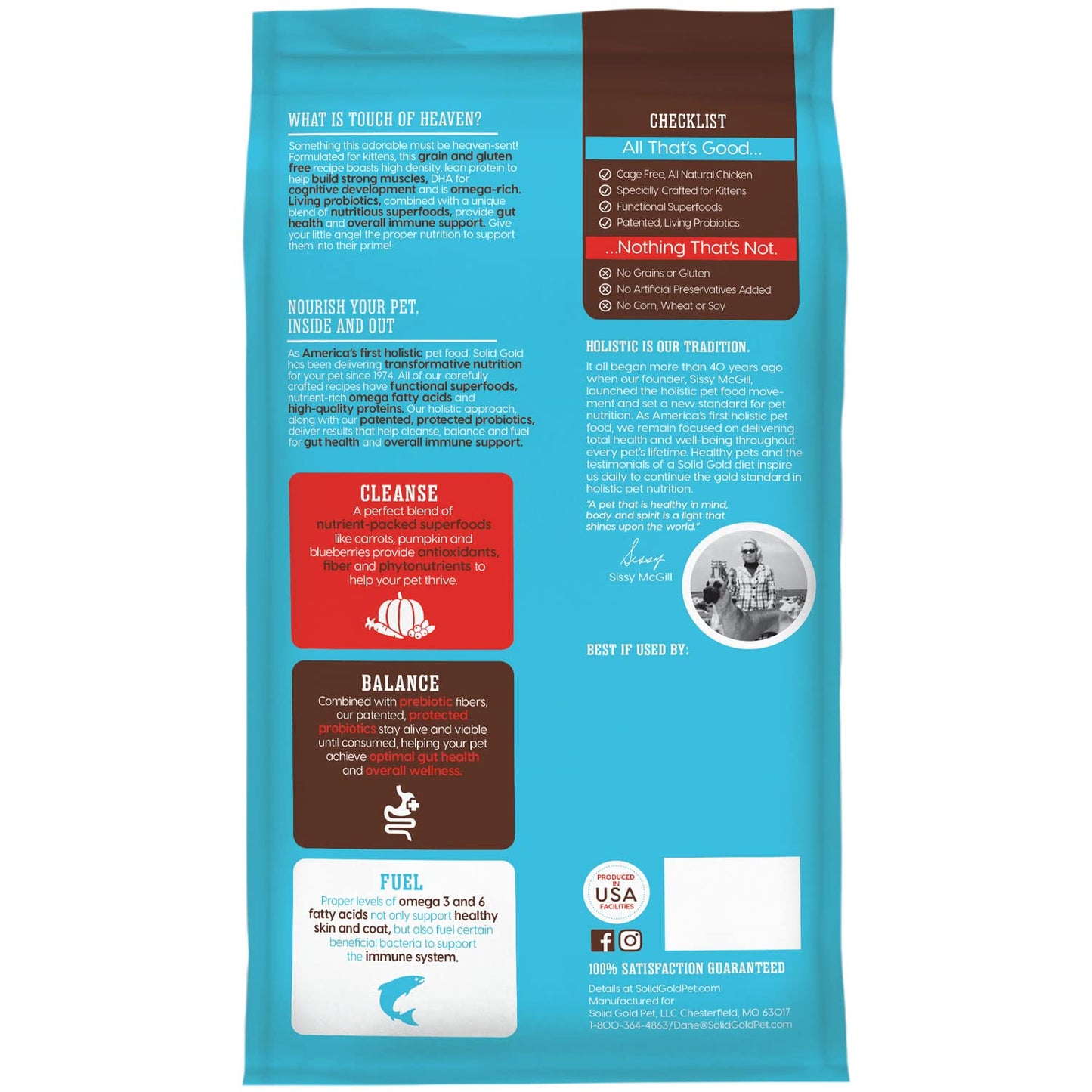 Solid Gold High Protein Dry Cat Food - Grain Free & Gluten Free Chicken Cat Dry Food w/Probiotics for Gut Health & Digestion - High Fiber & Omega 3 - Low Carb Superfood Kibble for Cats All Ages - 6LB