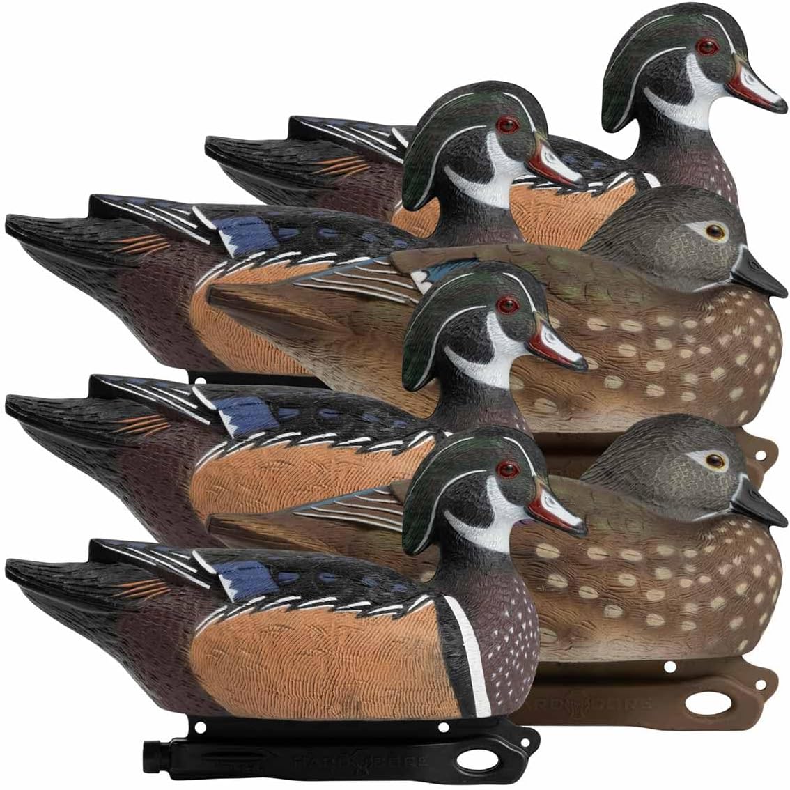 Hardcore Waterfowl Rugged Series Wood Duck Decoys - 4 Drakes and 2 Hens