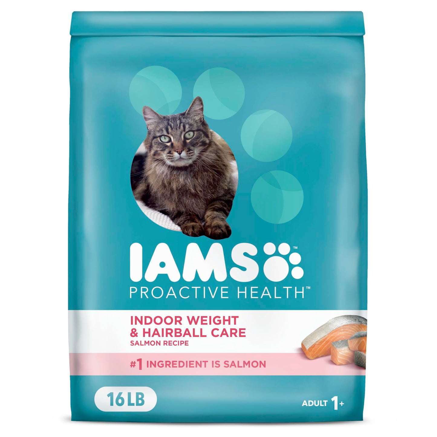 IAMS Proactive Health Indoor Weight Control & Hairball Care Adult Dry Cat Food, Chicken & Turkey Recipe, 22 lb. Bag