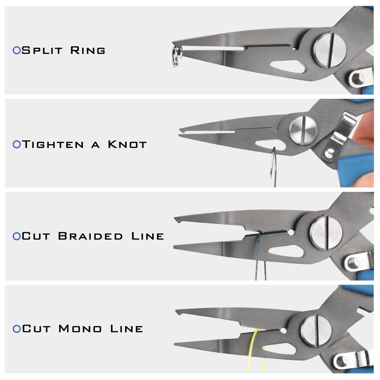 KastKing Intimidator Fishing Pliers, 7 inch Straight Nose