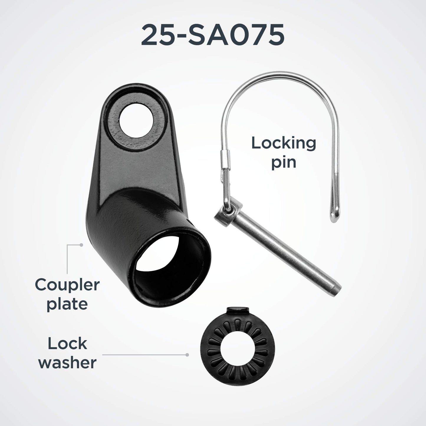 Coupler Attachments for Instep and Schwinn Bike Trailers, Angled Coupler for a Wide Range of Bicycle Sizes, Models, and Styles , Black