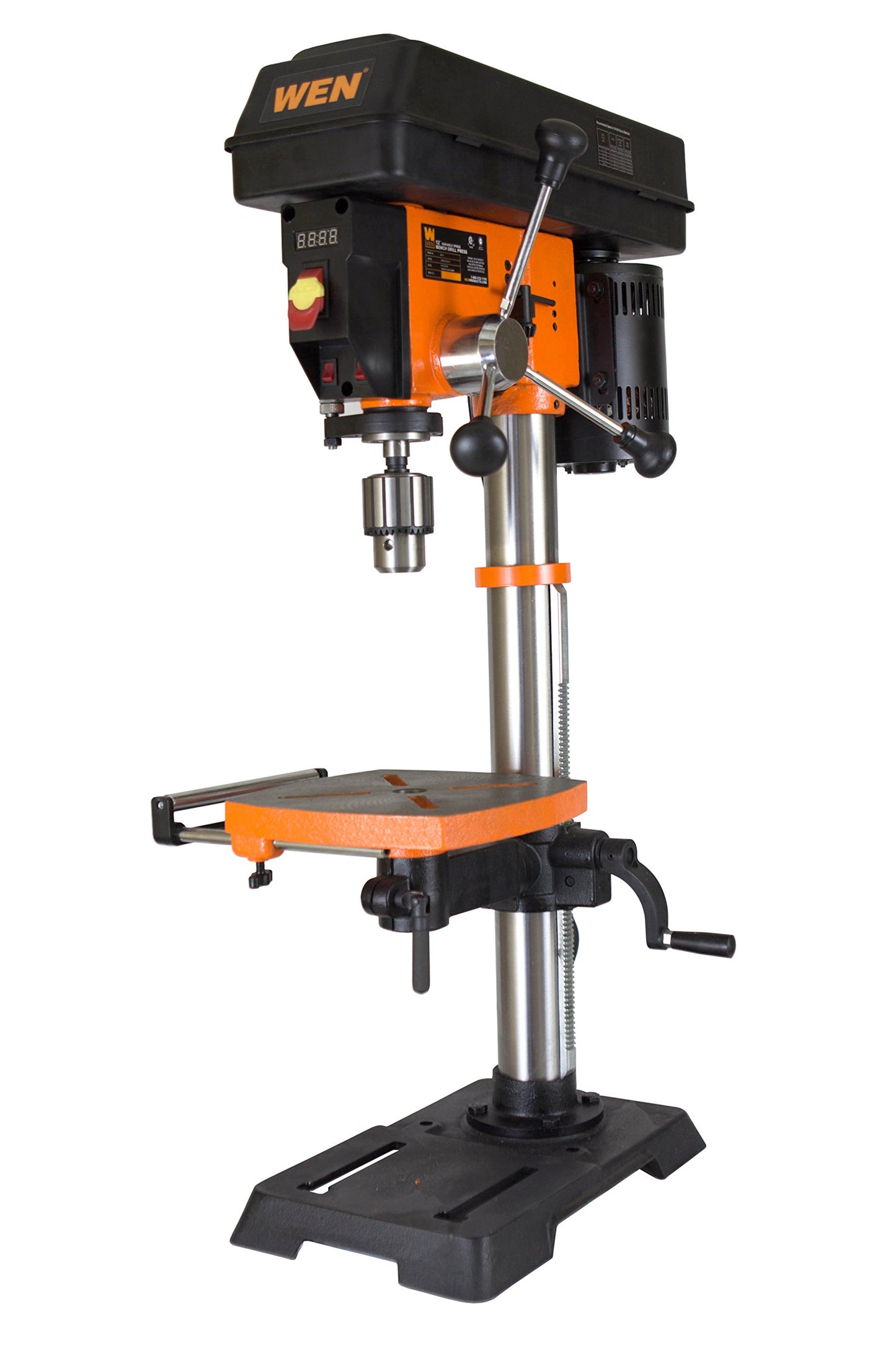 WEN 12-Inch Benchtop Drill Press, Variable Speed, Cast Iron with Laser and Work Light (4214T)