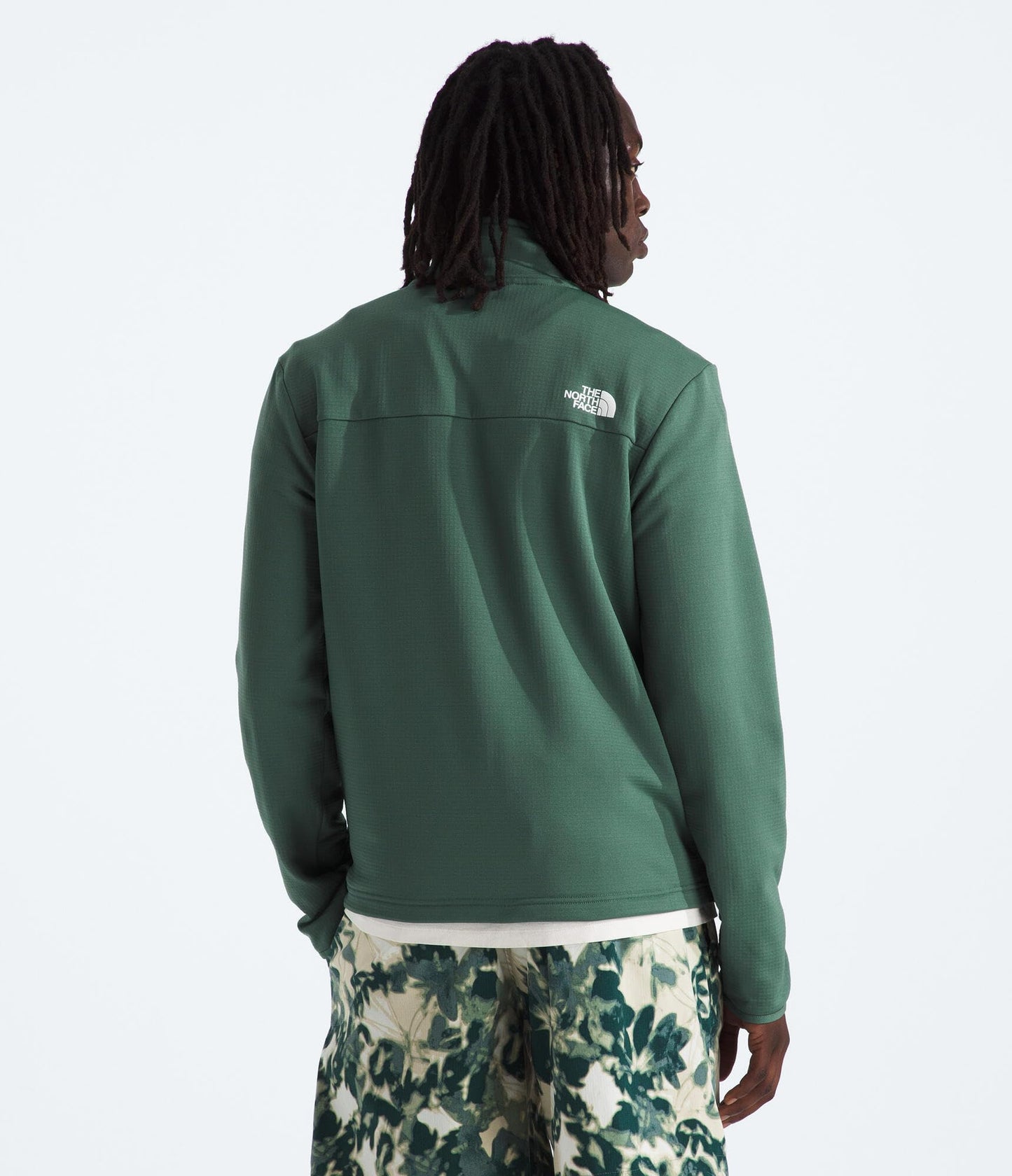 THE NORTH FACE Men's Cedar Trail Grid Fleece Quarter Zip Jacket | Cold Weather Top With Durable, Reinforced Bindings