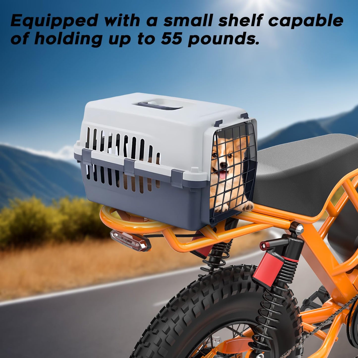 Spacewalk Electric Bike for Adult,20"x4"Fat Tires Ebike,Suitable for Riders 5'5"& Above,750W Motor,24.9mph,48V 15Ah Removable Battery,2X Front & 2X Rear Suspension for a Smoother Ride