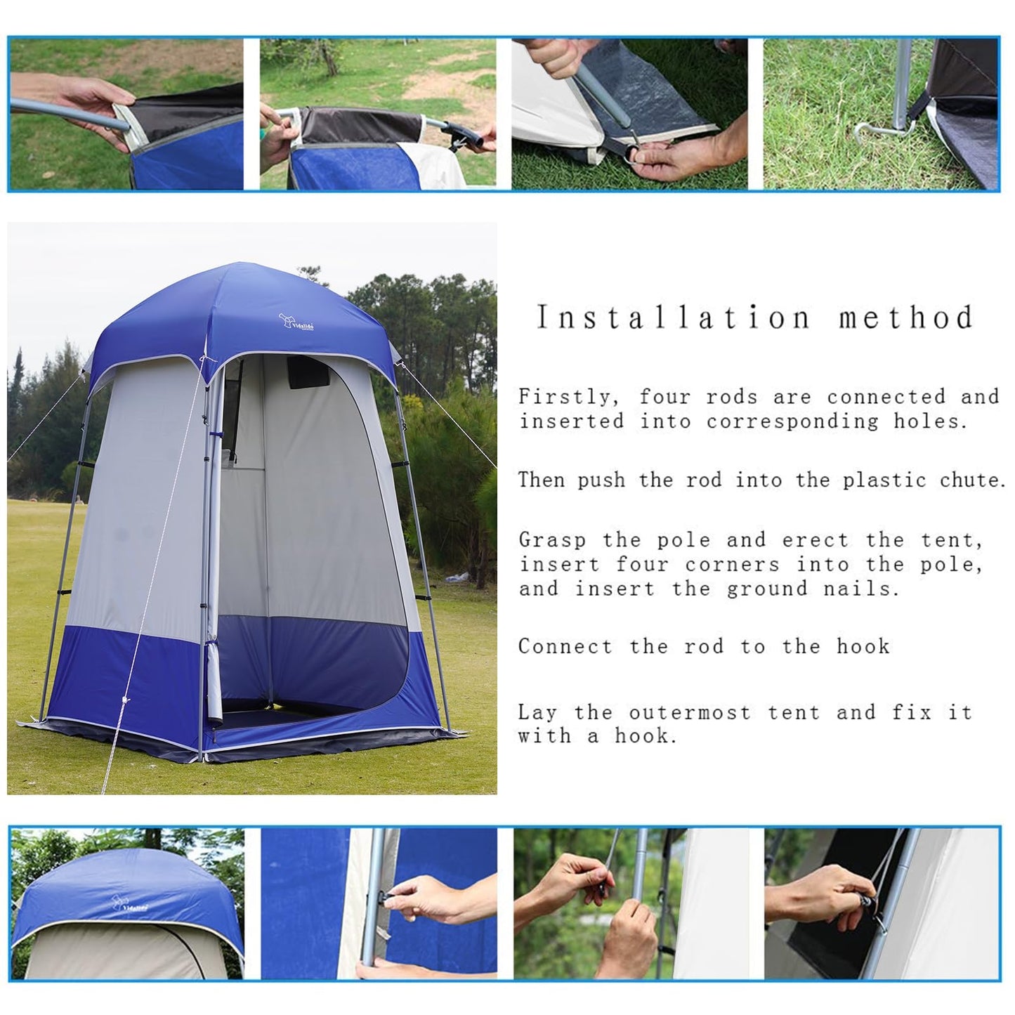 Outdoor Shower Tent Changing Room Privacy Portable Camping Shelters