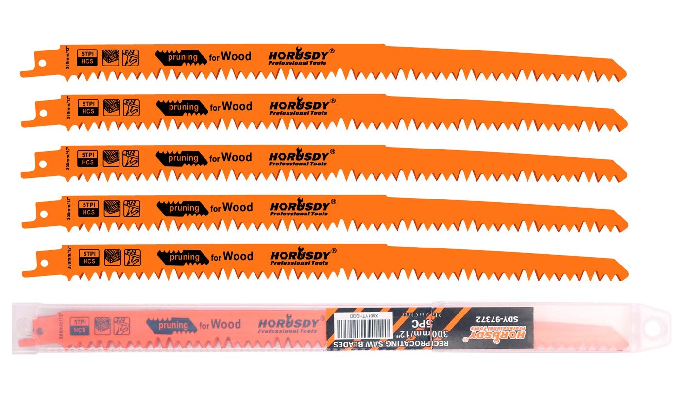HORUSDY 10-Piece Reciprocating Saw Blades Set, Metal & Woodcutting Saw Blades