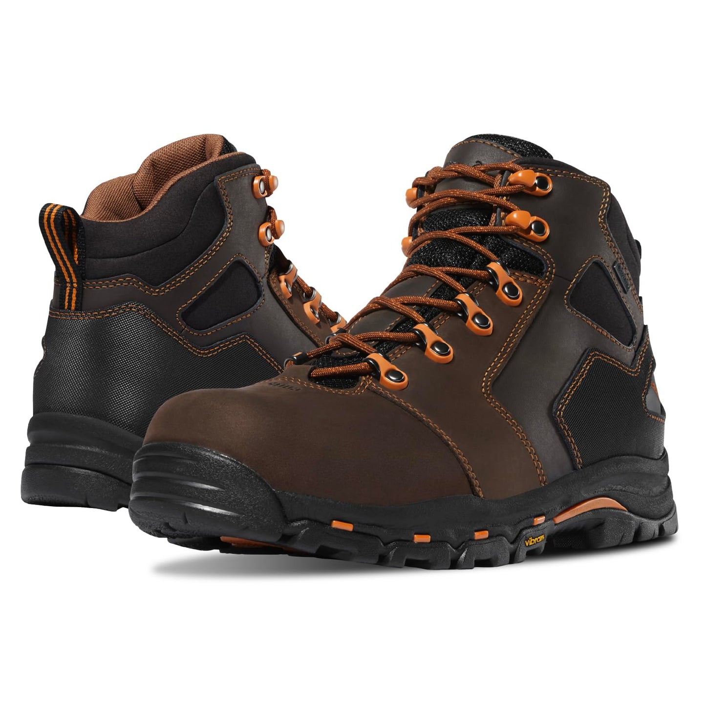 Danner Vicious 4.5” Composite Toe Work Boots for Men - Full-Grain Leather with Breathable Gore-Tex Lining, Speed Lace System & Non Slip Heel Outsole