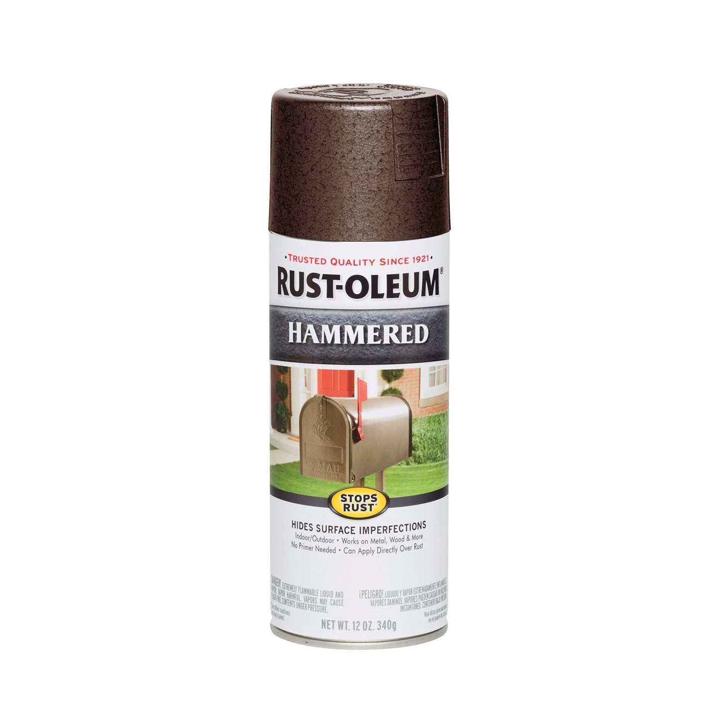 Rust-Oleum 7214830-6PK Stops Rust Hammered Spray Paint, 12 oz, Gray, 6 Pack