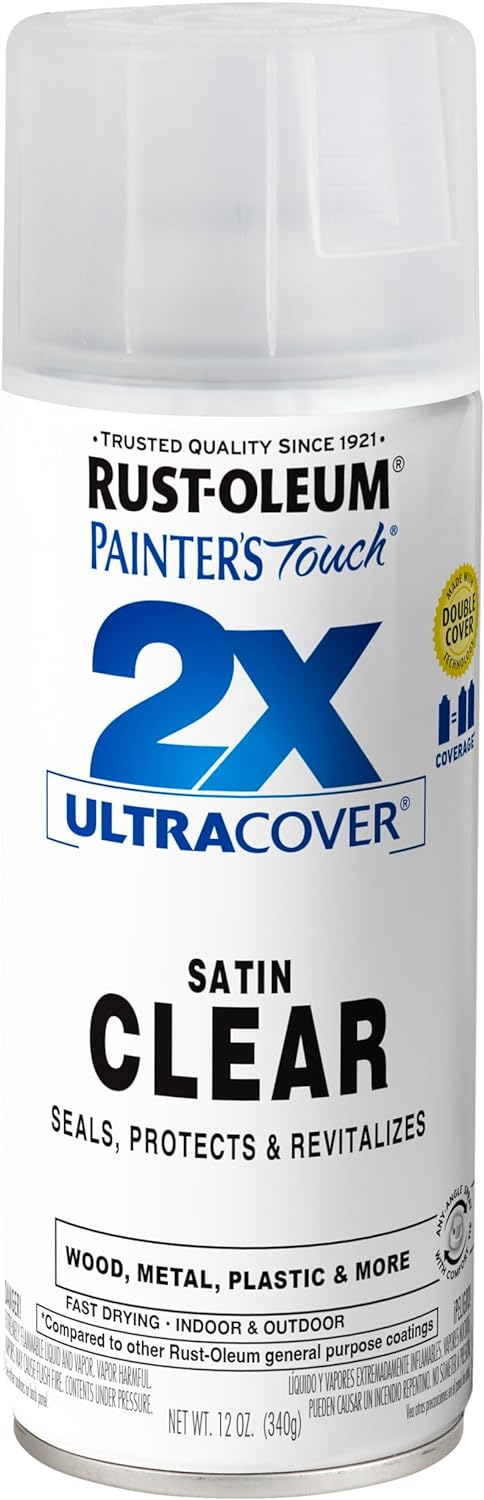 Rust-Oleum 331182 Painter's Touch 2X Ultra Cover Spray Paint, 12 oz, Ultra Matte Black