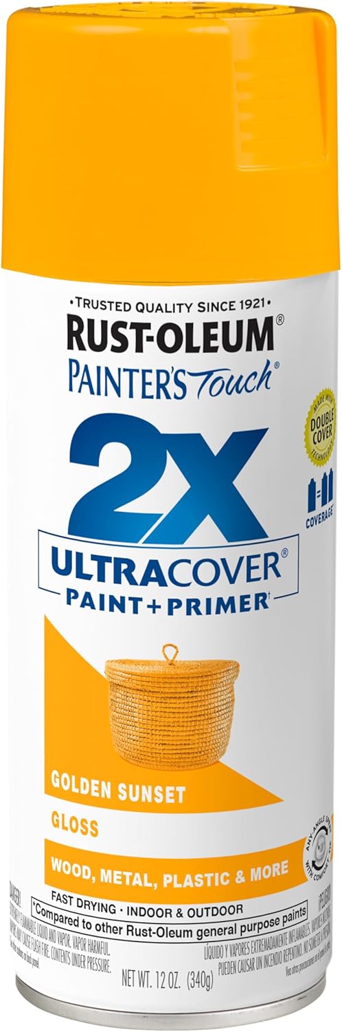Rust-Oleum 331182 Painter's Touch 2X Ultra Cover Spray Paint, 12 oz, Ultra Matte Black
