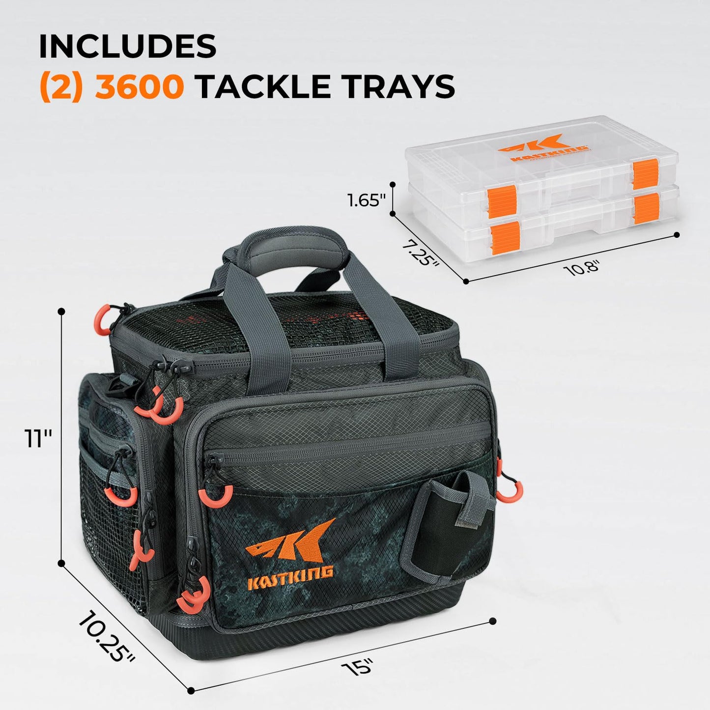 KastKing Fishing Gear & Tackle Bags - Saltwater Resistant Fishing Bags - Fishing Tackle Storage Bags