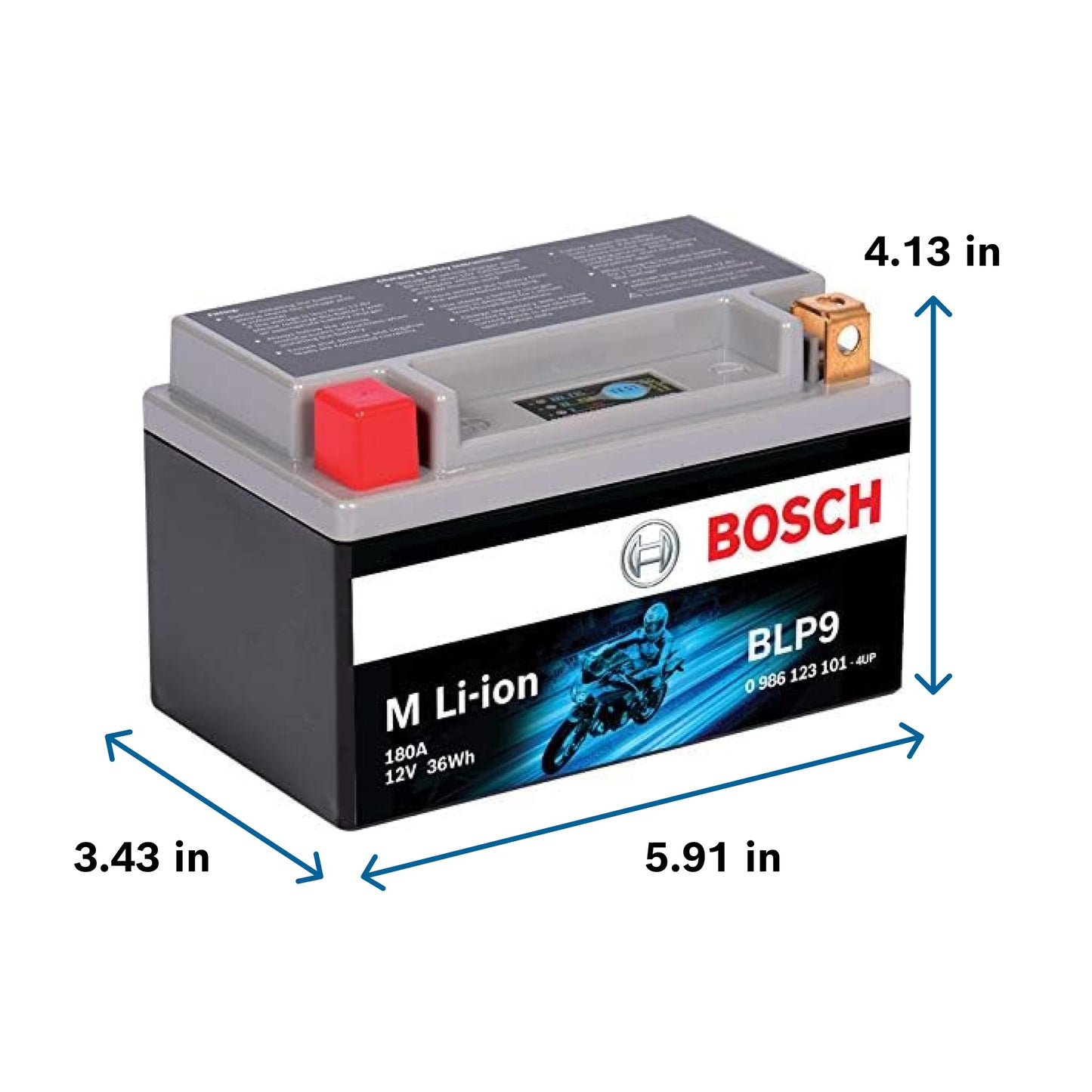 Bosch BLP5S, Group 5, Lithium Power Sport Battery, 120A 12V for Motorcycle, ATV/UTV, 4-Wheeler, Snowmobile, Personal Watercraft, Scooter, and Jet Ski’s