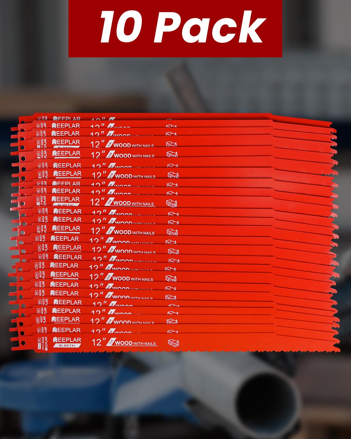 25 Pack 6 Inch 6/12 Tpi Reciprocating Saw Blades for Nail-Embedded Wood…
