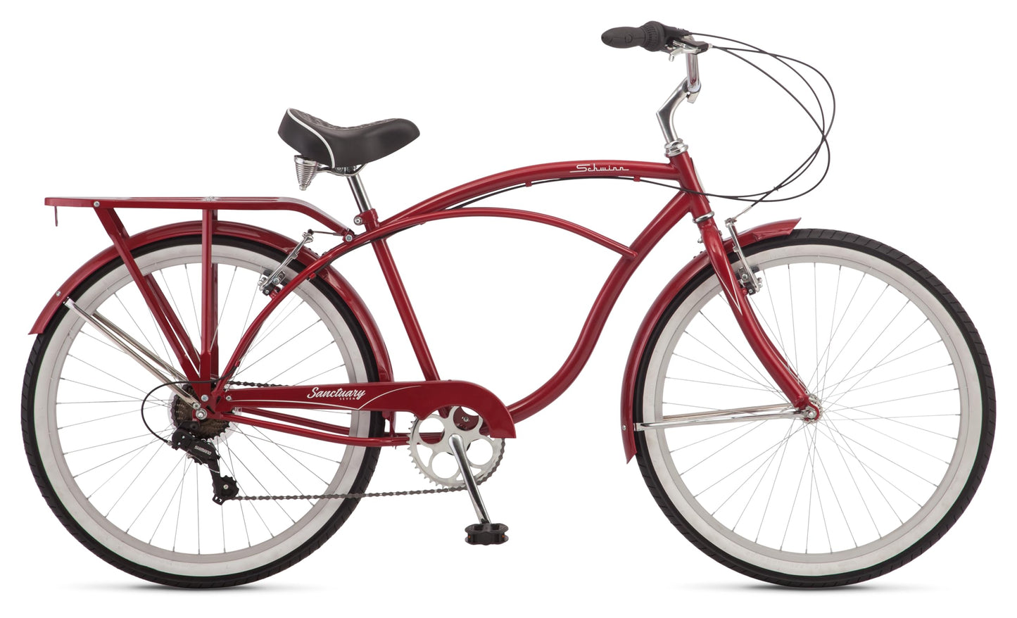 Schwinn Sanctuary 7 Cruiser Bike, 26 Inch Bike for Women and Men, 7-Speed Beach Cruiser Bicycle, Linear Pull Brakes, Comfortable Padded Seat, Upright Riding Position, Adult Bicycle