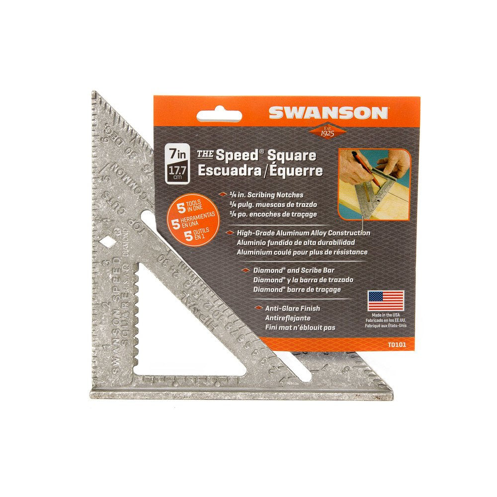 SWANSON Tool Co S0101 7 Inch Speed Square, Blue