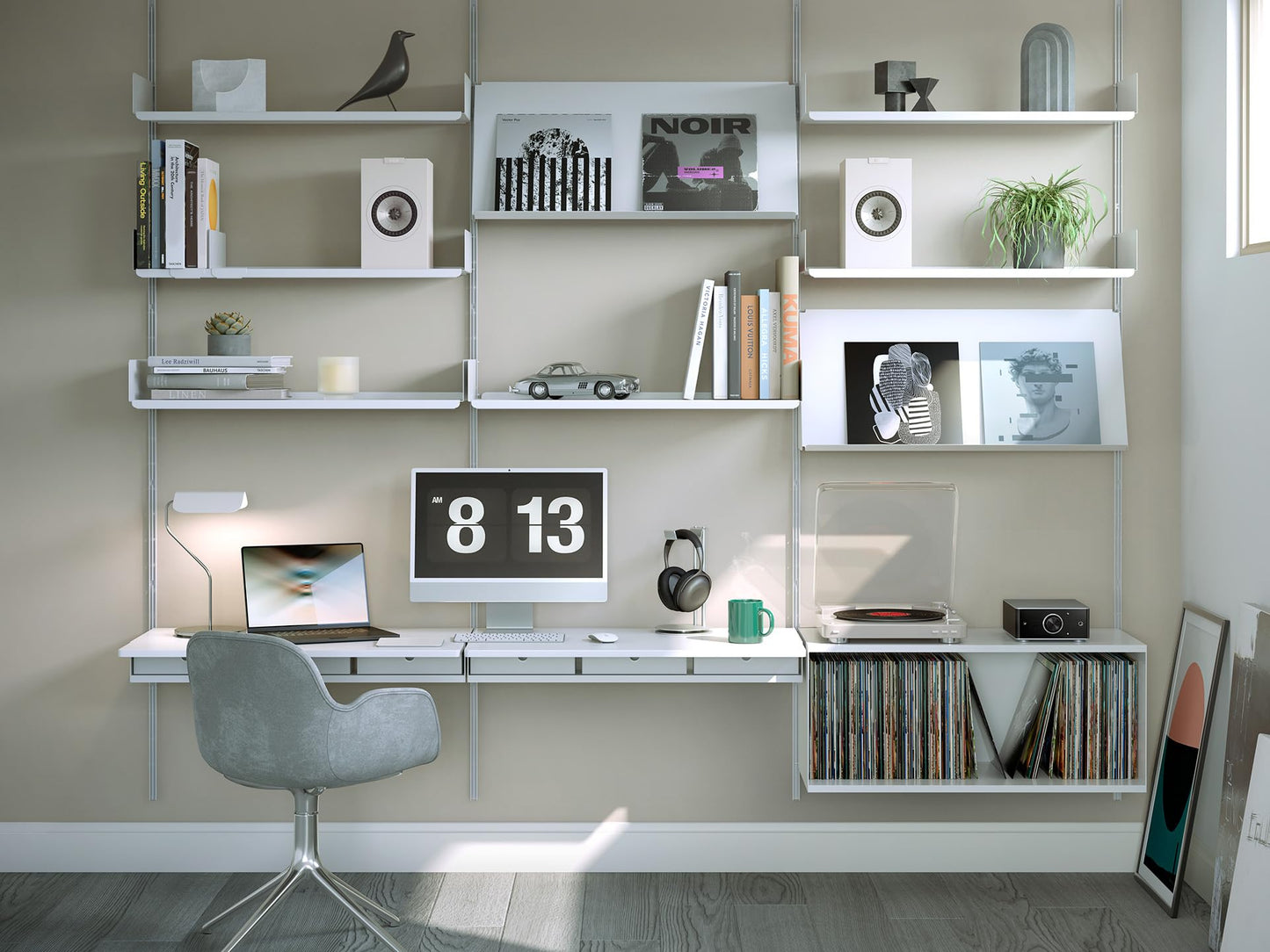 KEF Q1 Meta Bookshelf Speaker (White, Pair)