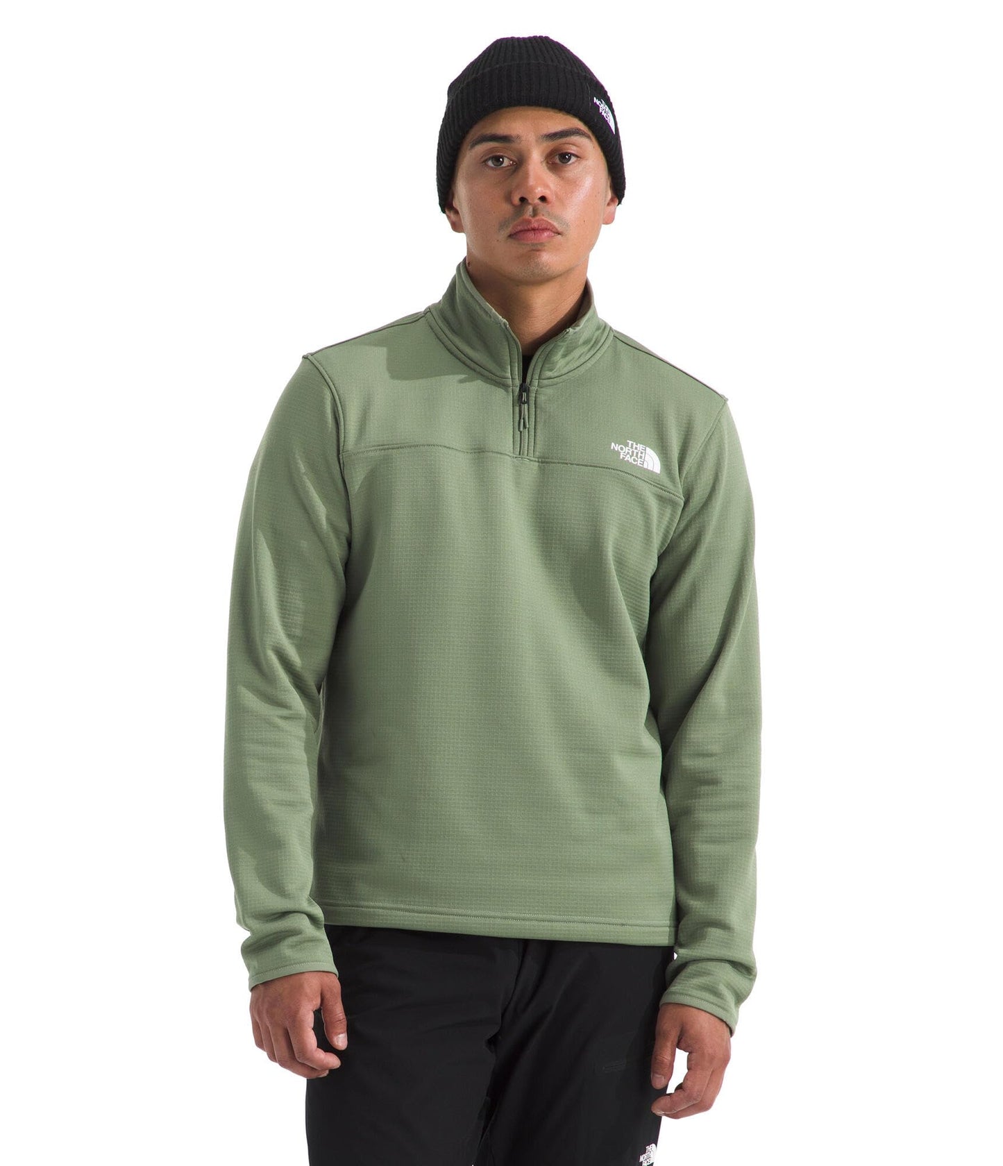 THE NORTH FACE Men's Cedar Trail Grid Fleece Quarter Zip Jacket | Cold Weather Top With Durable, Reinforced Bindings