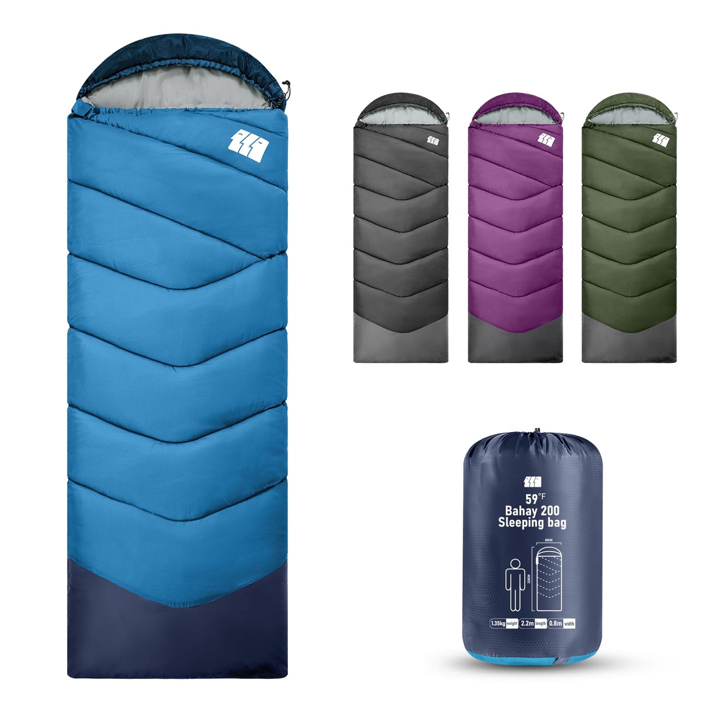 Sleeping Bags for Adults Cold Weather,Portable, Waterproof,Lightweight Sleeping Bag for Tall Girls Boys with Compression Sack for Warm Camping, Hiking, Outdoor & Indoor