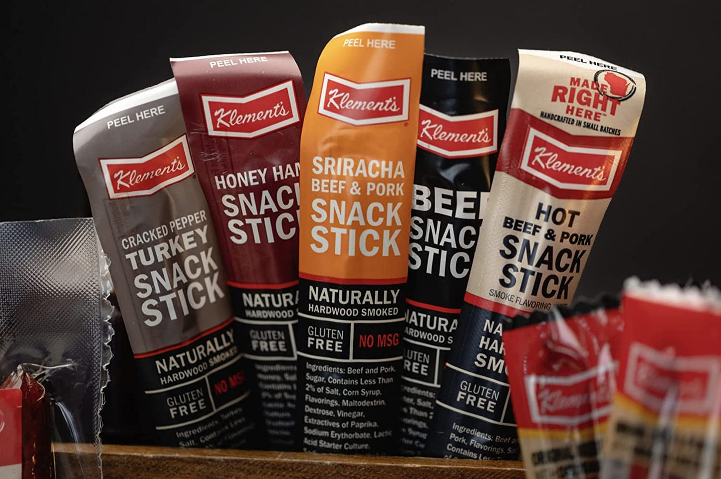 Jerky Gift Basket for Men - 26pc Jerky Variety Pack of Beef, Pork, Turkey, & Ham Snack Sticks - High Protein Healthy Snack - Unique Gift for Men