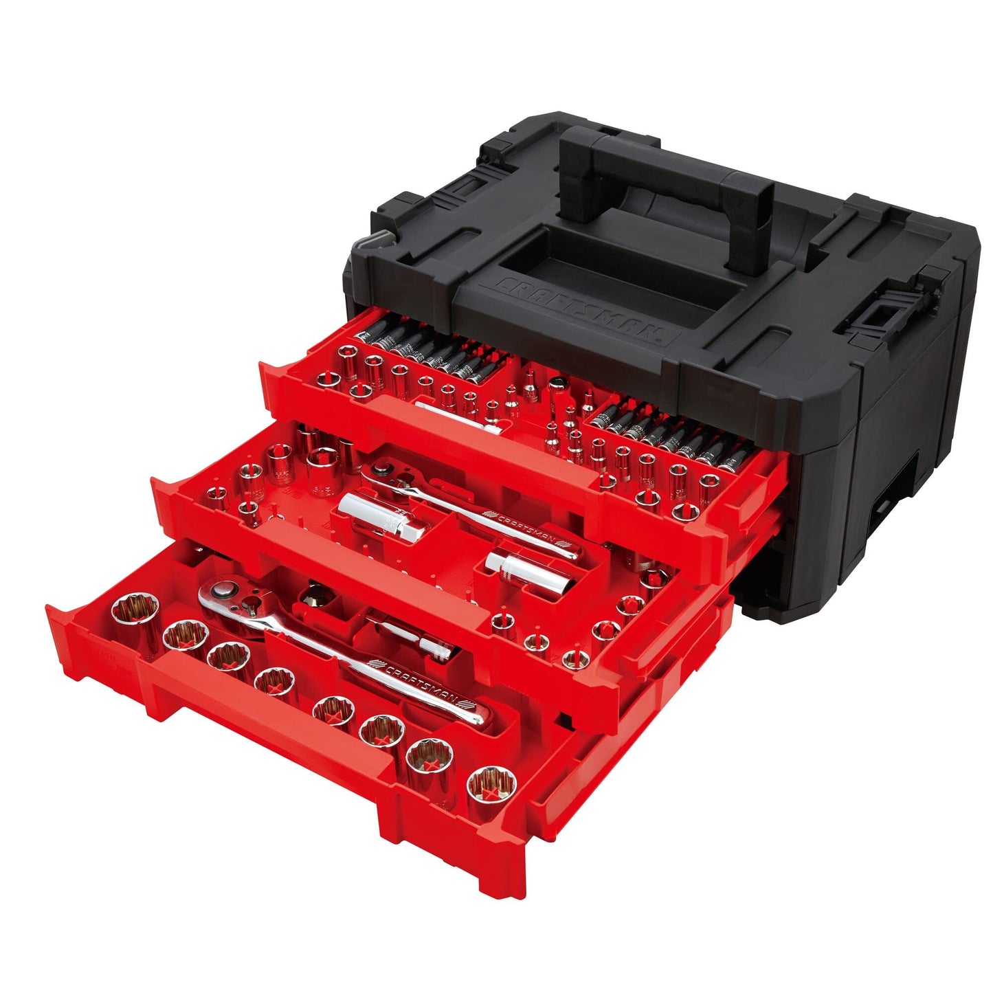 Craftsman VERSASTACK Mechanics Tool Set, 1/4 in, 3/8 in, and 1/2 in Drive, 230 Piece (CMMT45306)