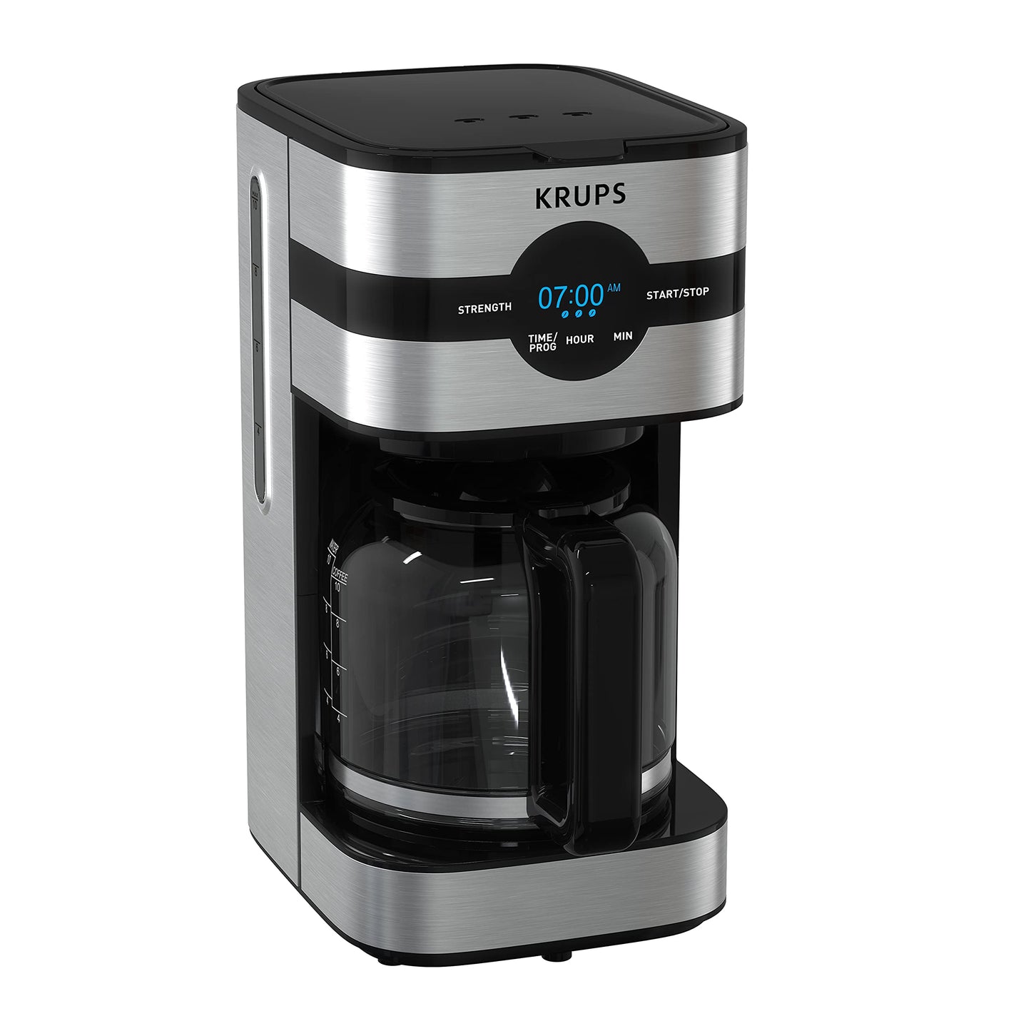 KRUPS Newer Model Drip Coffee Maker, 10-Cup, Silver