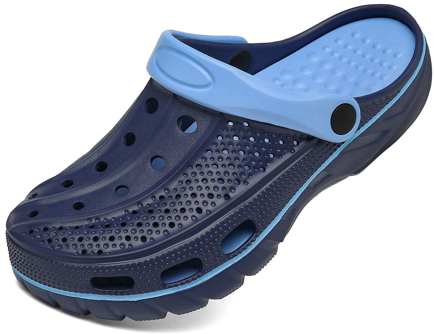ChayChax Men's and Women's Arch Support Clogs Garden Shoes Slip-on Outdoor Beach Slippers with Removable Cushion Footbed