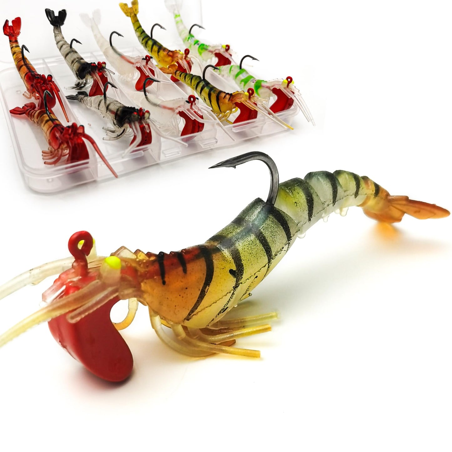 Soft Fishing Lures Shad Minnow Swimbaits, Pre-Rigged Jig Heads Paddle Tail Swim Baits for Bass, Trout, Walleye, Crappie, Sinking Jigs Bait for Saltwater Freshwater, Fishing Gifts for Men