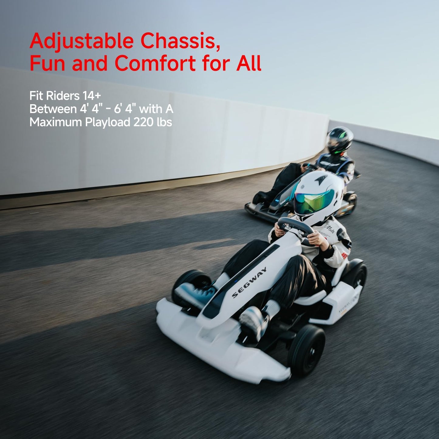 Segway Ninebot Gokart Pro and Gokart Pro 2, Electric Go Kart with Enhanced Safety Features, High-Speed Racing and Immersive Gaming Combo, Ultimate Drift Experience for Ages 14+, Up to 15.5 Miles