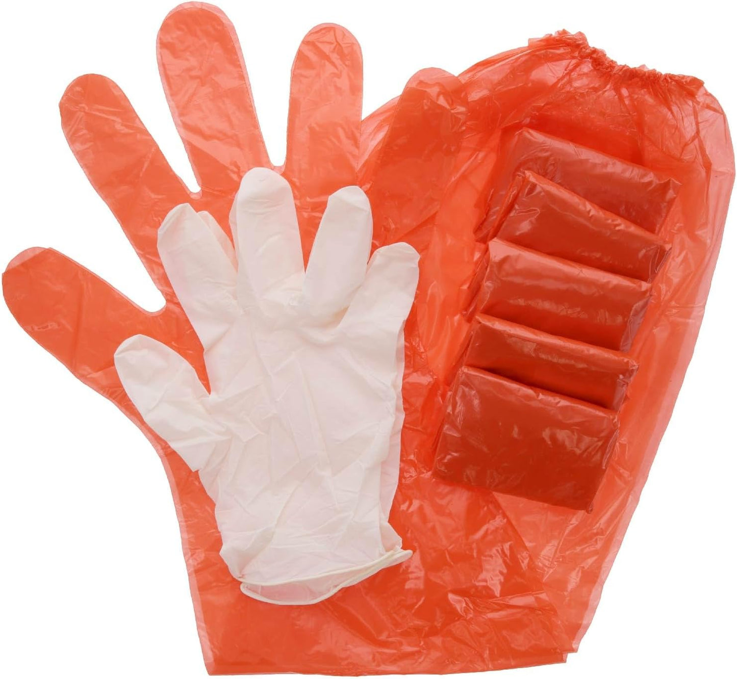 Hunters Specialties Field Dressing Gloves Combo Pack 6 Pairs Short Latex Gloves & 6 Pairs Shoulder-Length Poly Gloves for Deer Gutting
