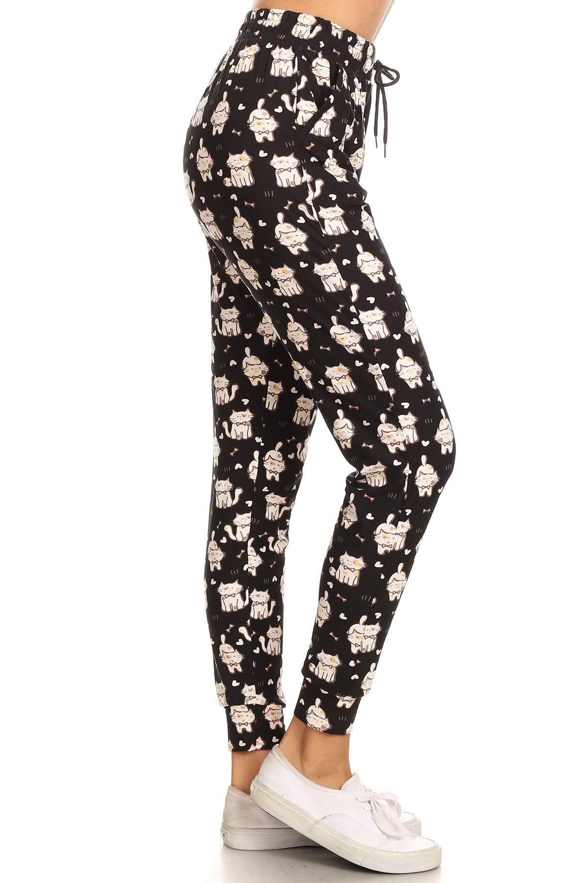 Leggings Depot Women's Relaxed-fit Jogger Track Cuff Sweatpants with Pockets for Yoga, Workout