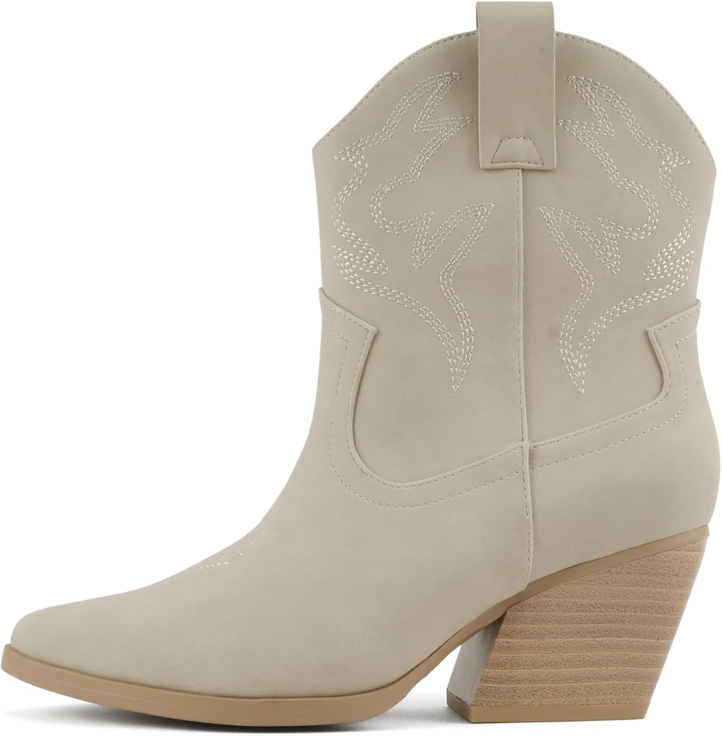 Soda “BLAZING” ~ Women Western Bootie Pointe Toe with Low Heel (Wide Fit Available)