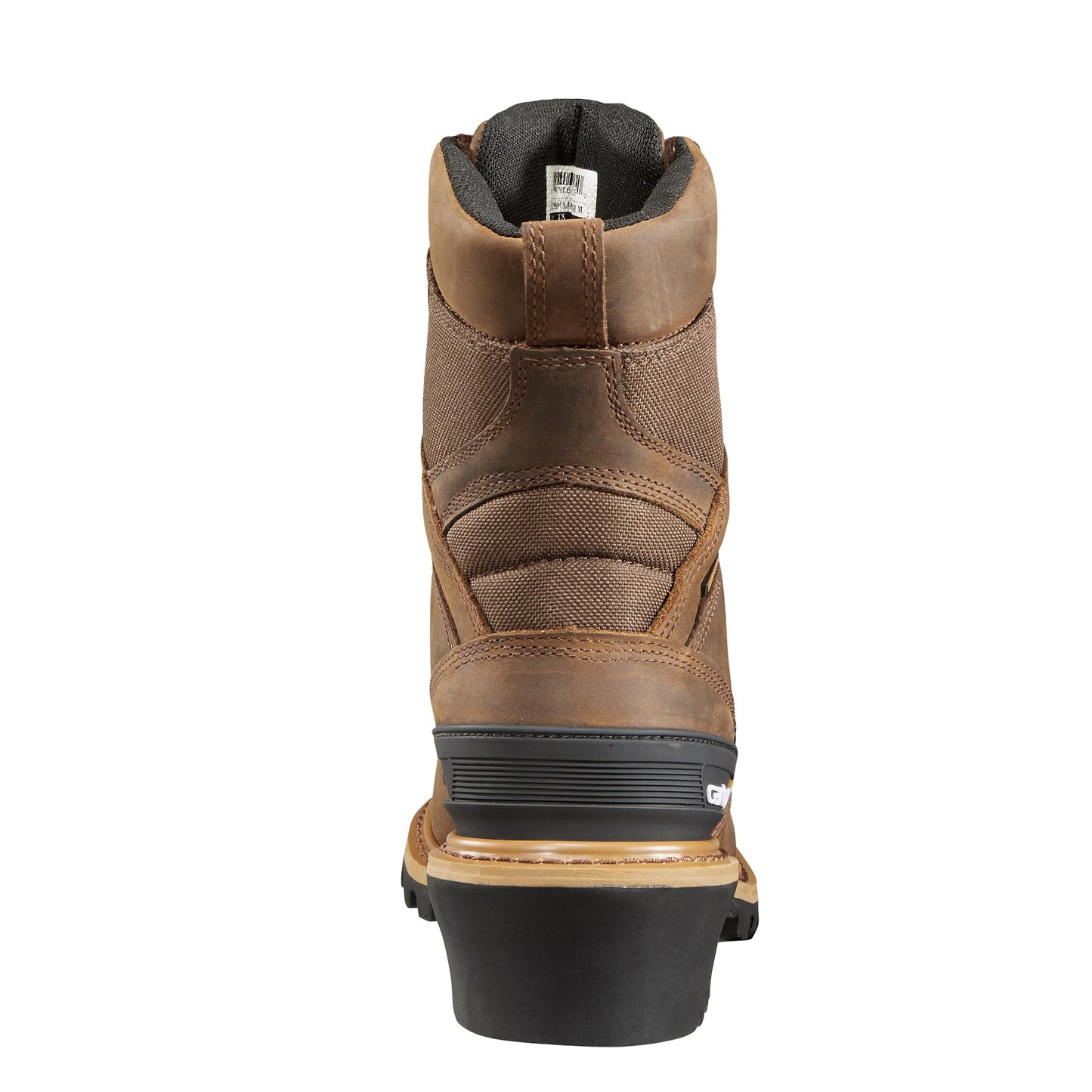 Carhartt 8” Waterproof Leather Logger Boot – Composite Toe Work Boots for Men with Goodyear Welt, Slip-Resistant Outsole, EH Rated