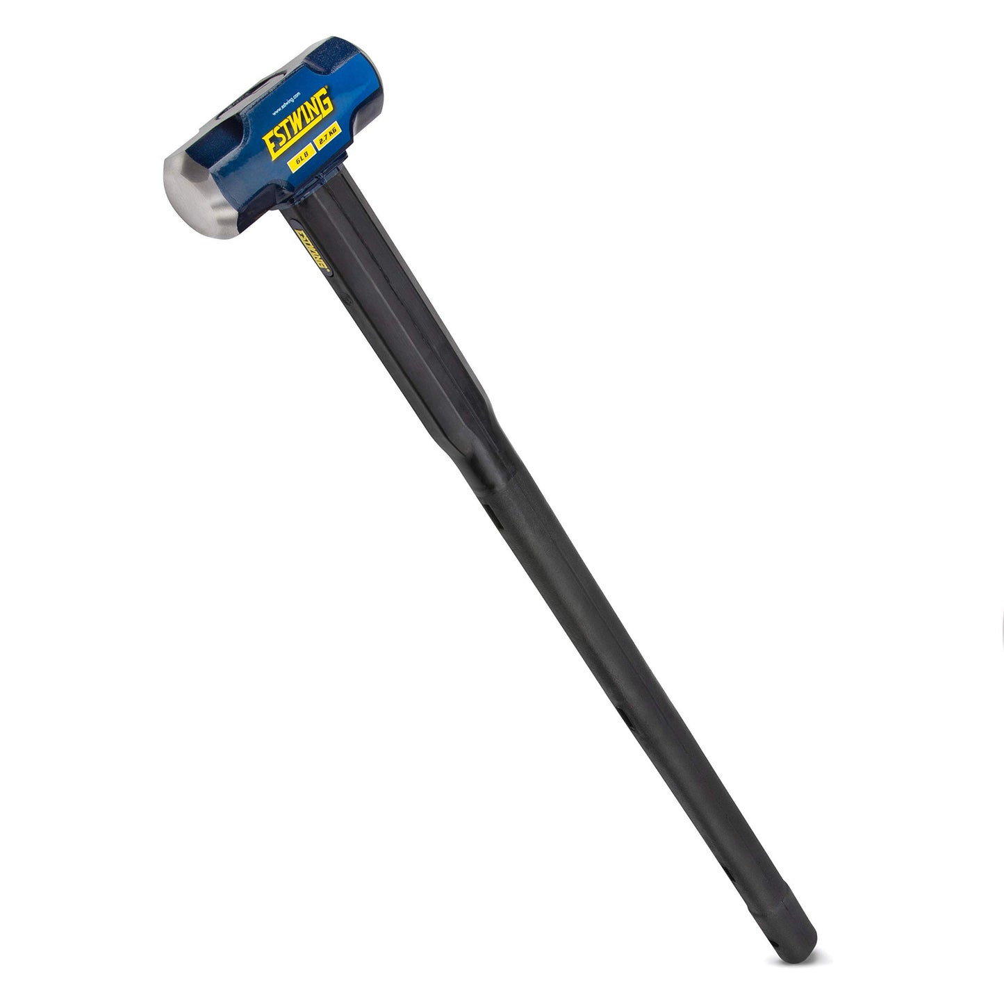 Estwing 16-Pound Hard Face Sledge Hammer for Demolition/Stake Driving, 50-55 HRC, 36-Inch Fiberglass Handle, Overstrike Protection, Textured Grip