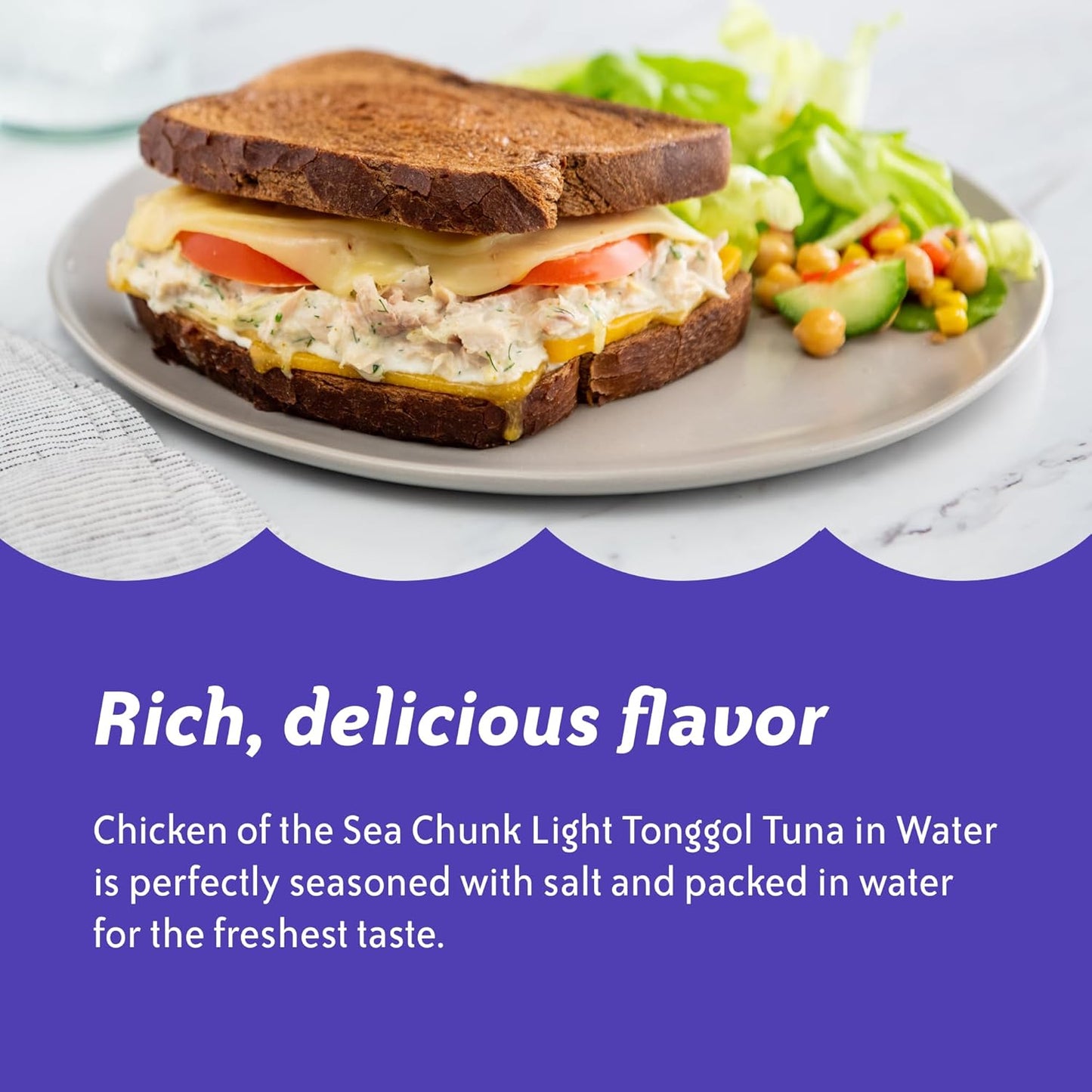 Chicken of the Sea Chunk Light Tuna in Water, 5 Ounce Cans (Pack of 10), Wild Caught Canned Tuna