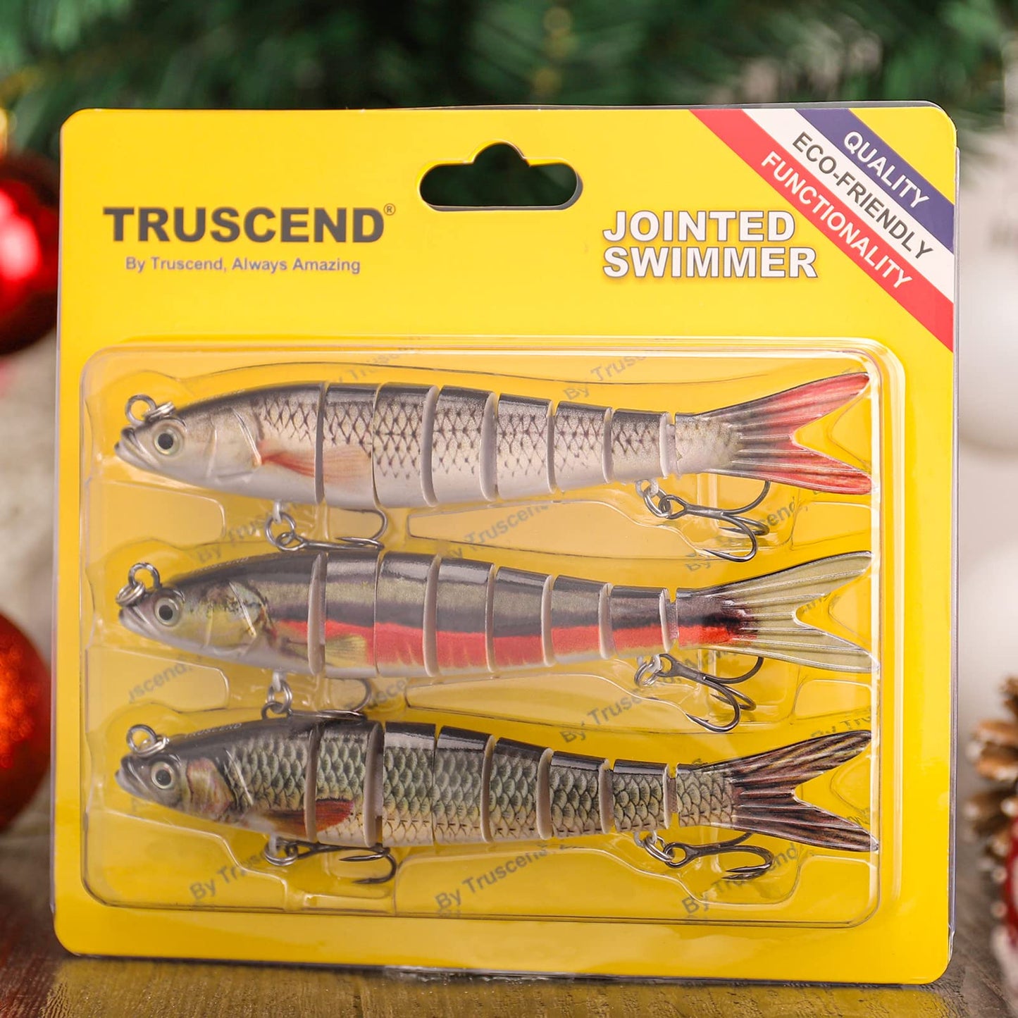 TRUSCEND Swimmax for Freshwater and Saltwater, Lifelike Fishing Lures for Bass Trout Crappie Walleye Pike Bluegill Salmon, Swimbait for Bass Fishing, Amazing Fishing Gear Gifts for Family Fishing