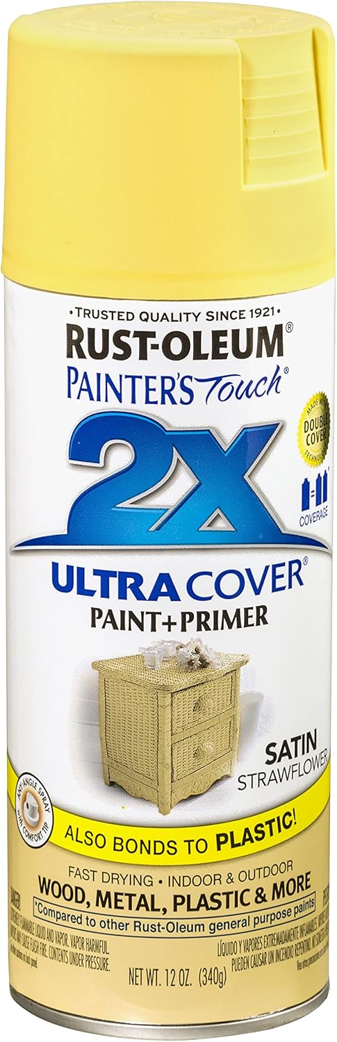 Rust-Oleum 331182 Painter's Touch 2X Ultra Cover Spray Paint, 12 oz, Ultra Matte Black