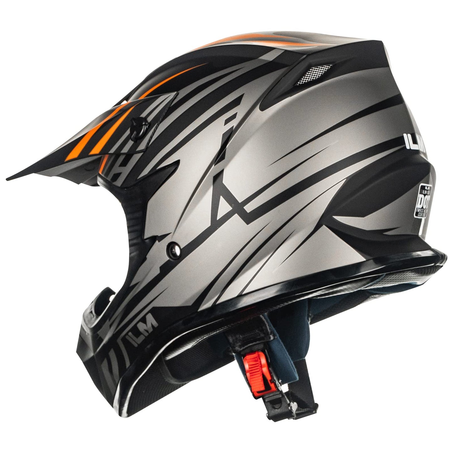 ILM Adult Dirt Bike Helmets Motocross ATV Dirtbike BMX MX Offroad Full Face Motorcycle Helmet, DOT Approved Model 128S (Matte Black, Adult-Medium)